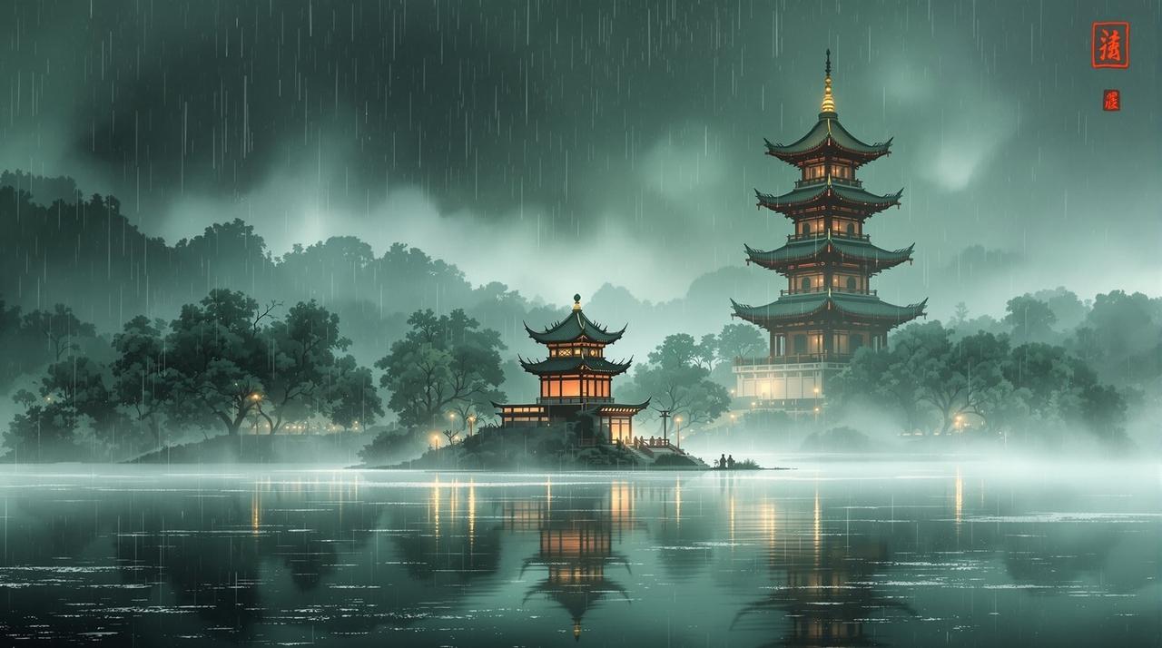 烟雨楼横幅