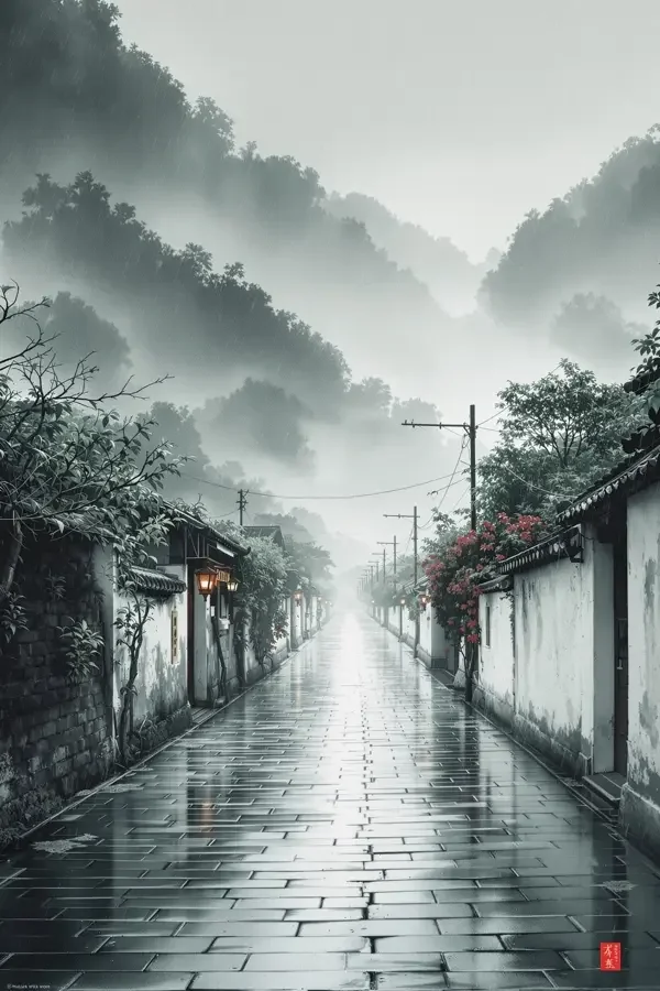 石板路的尽头海报